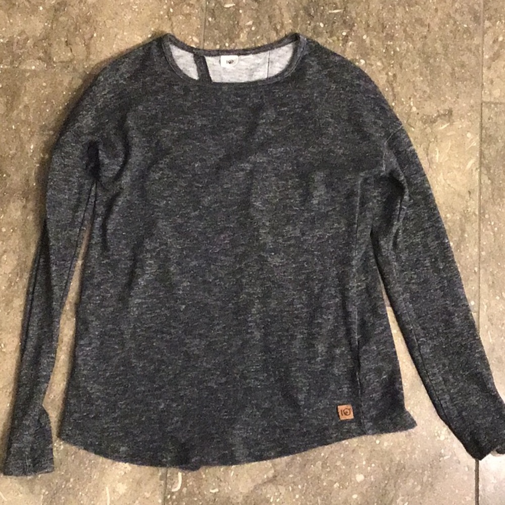 Tentree gray open back crew, XS